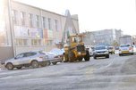 Десять единиц техники были задействованы в Уссурийске ночью на уборке городских улиц от снега