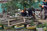 Завершаются работы по расчистке улиц Уссурийска, пострадавших от наводнения