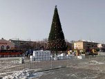 Главную новогоднюю елку Уссурийска украшают на центральной площади