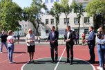 На территории 14 школы торжественно открыли универсальную спортивную площадку