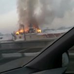 Мощный пожар охватил овощную базу в Уссурийске
