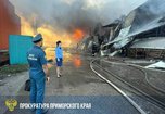 Прокуратура контролирует установление обстоятельств пожара на складе в Уссурийске