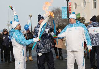 Факелоносцы из Уссурийска приняли участие в эстафете паралимпийского огня