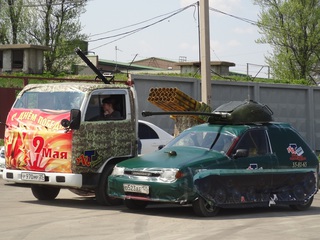 Стритрейсеры из Уссурийска не пощадили своих авто ради празднования Дня Победы