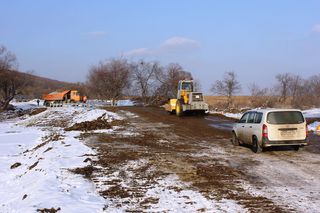 Открыто движение по мосту через реку Кроуновку