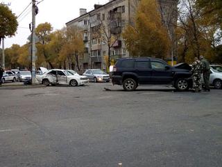 ДТП с участием трех автомобилей произошло в Уссурийске. Фото